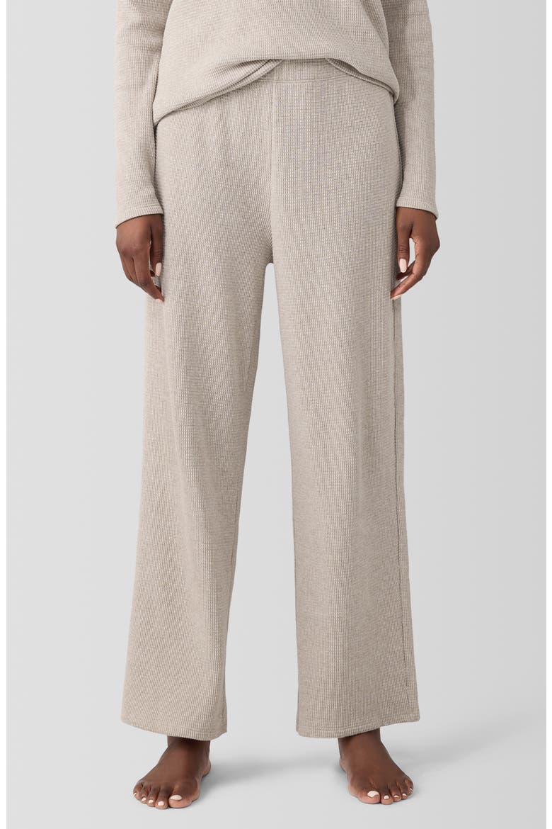 Organic Cotton Waffle Knit Straight Ankle Pants, Main, color, WHEAT