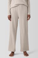 EILEEN FISHER SLEEP Organic Cotton Waffle Knit Straight Ankle Pants
