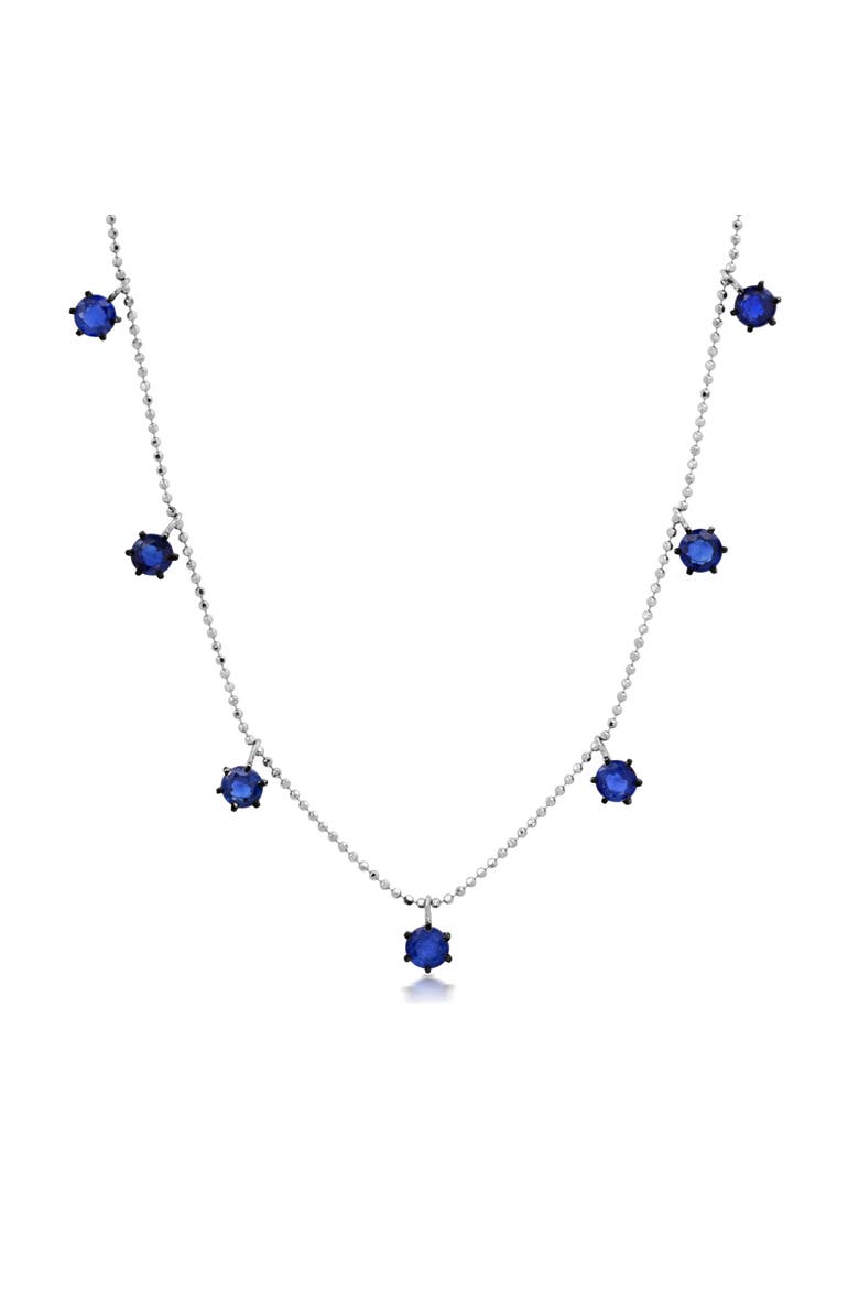 Blue Sapphire Floating Necklace, Main, color, Blue