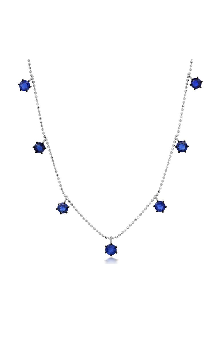 Graziela Blue Sapphire Floating Necklace, Main, color, Blue