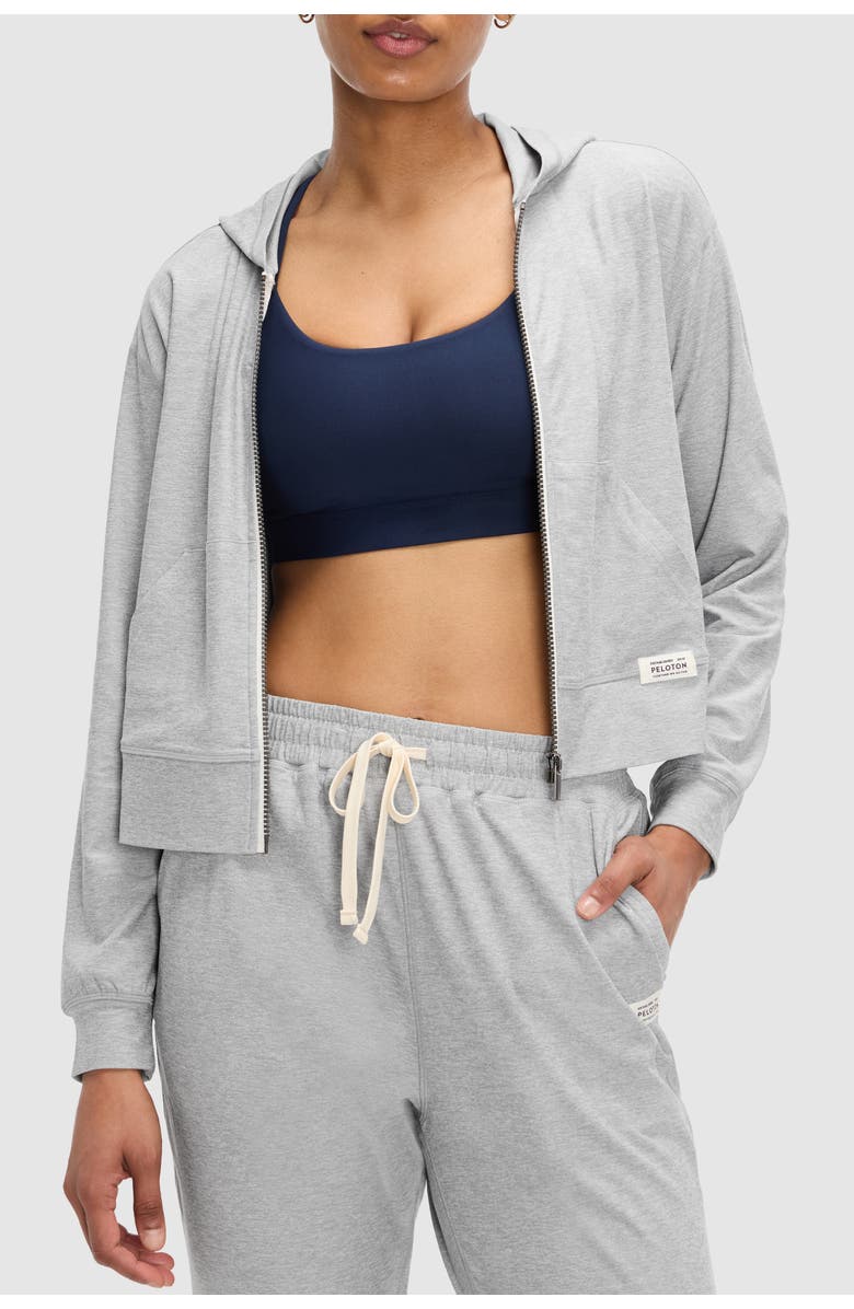 Peloton Dreamblend Full Zip, Alternate, color, Light Heather Grey