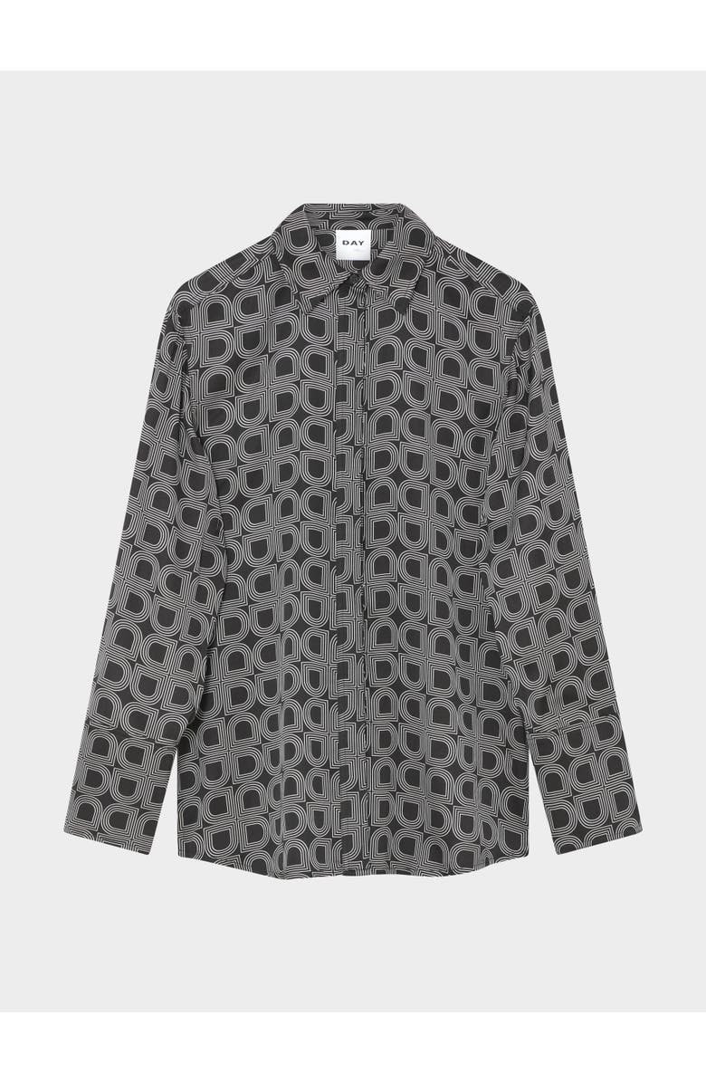 DAY Birger et Mikkelsen Plymo Printed Long Sleeve Shirt, Alternate, color, Black