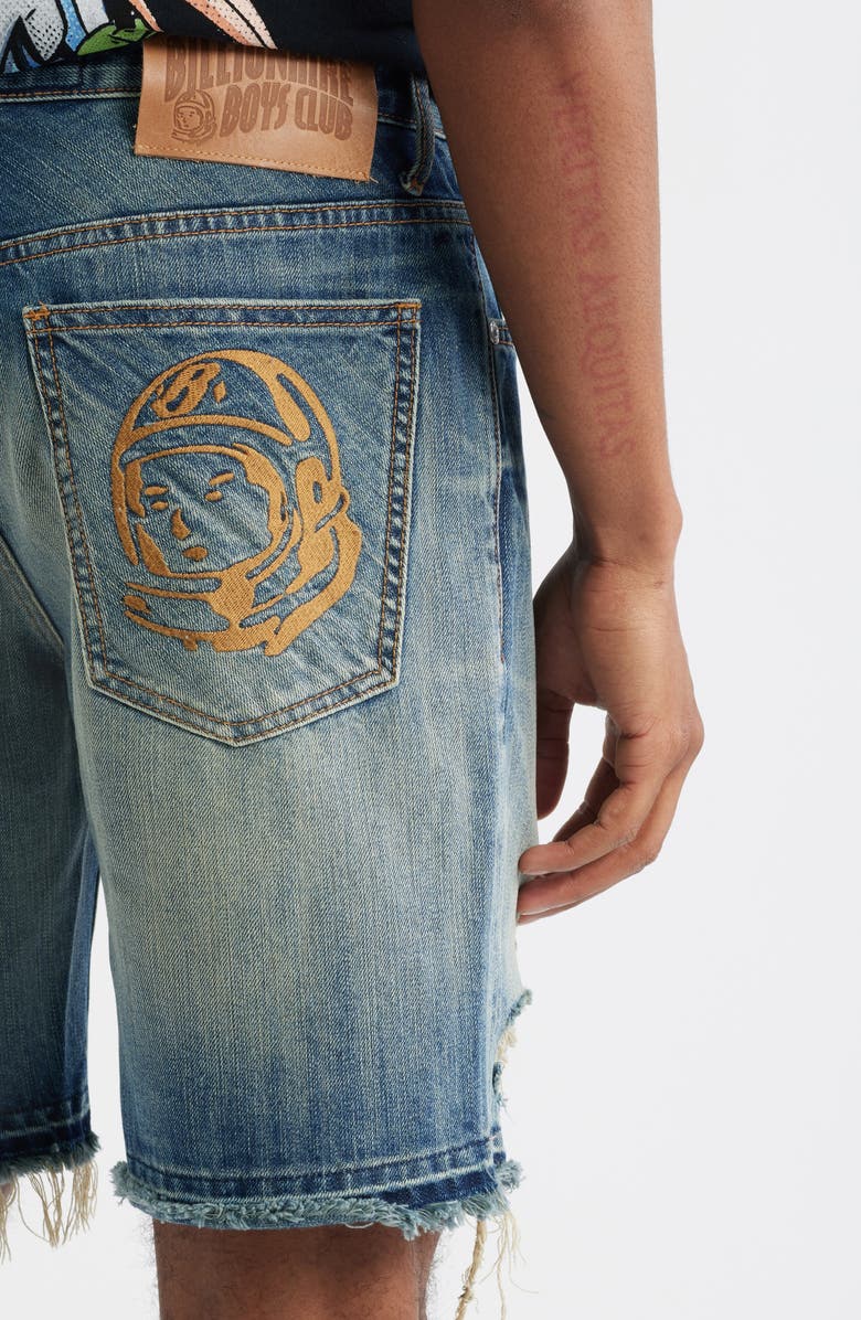 Billionaire Boys Club BB Cadet Distressed Cutoff Denim Shorts, Alternate, color, Crater