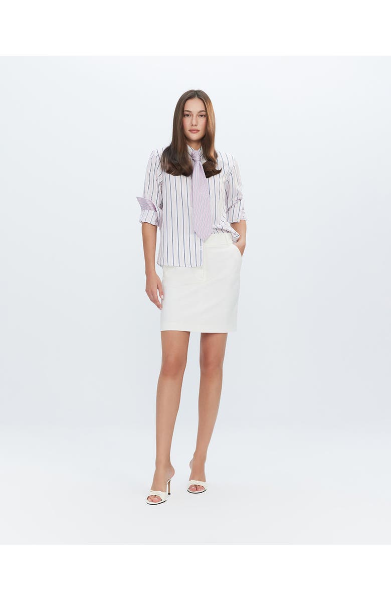 THEO The Label Aphrodite Chino Skirt, Alternate, color, Ivory