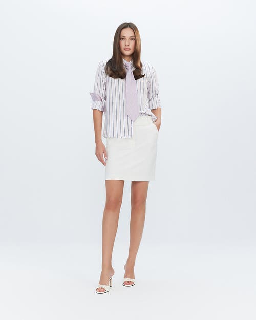 Theo The Label Aphrodite Chino Skirt In Ivory