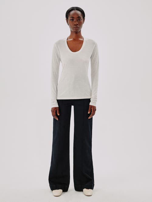ANOTHER TOMORROW ANOTHER TOMORROW LONG BALLET SCOOP TEE 