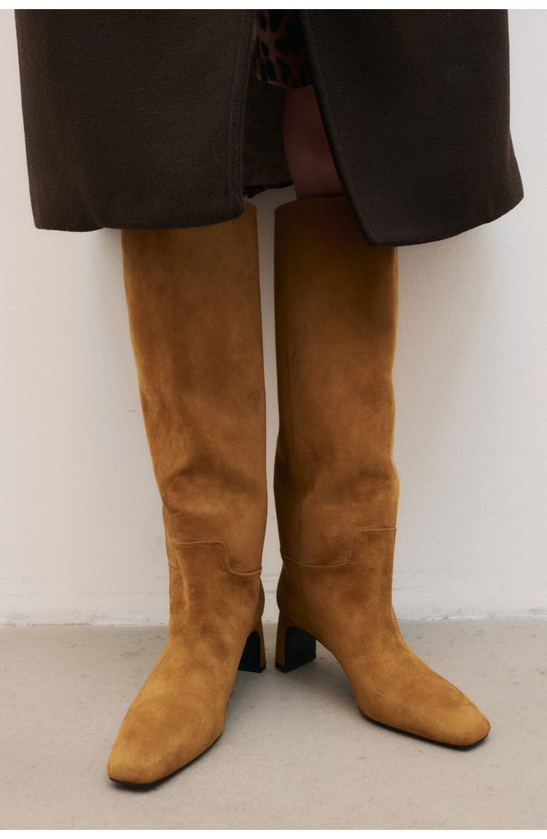 H&M Knee-high Boots, Alternate, color, Dark Beige
