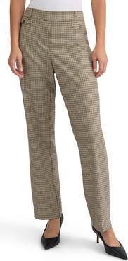 Jones New York Houndstooth High Waist Pants