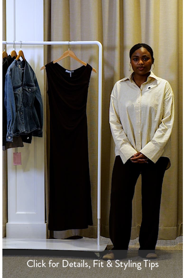 Pleated One-Shoulder Midi Dress video