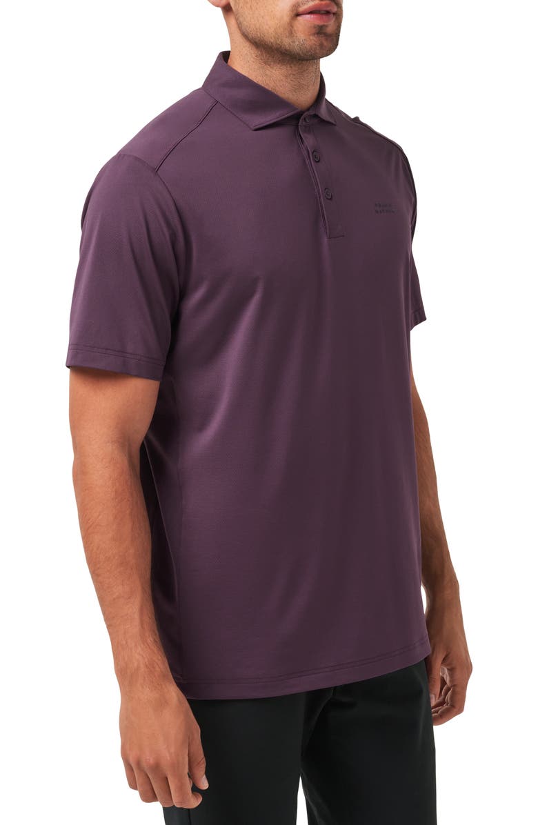 TravisMathew Heater Pro Performance Golf Polo, Alternate, color, Plum