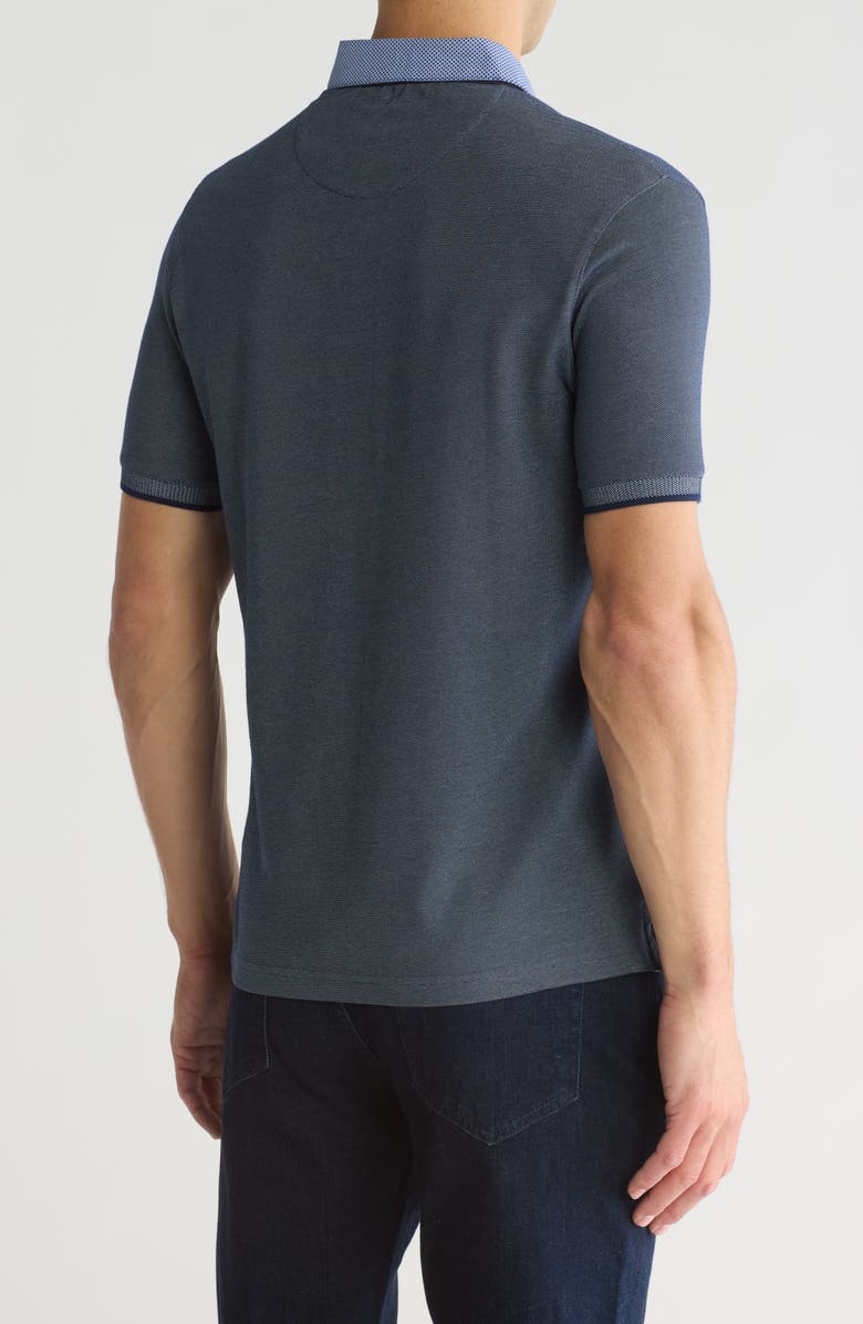 DENIM AND FLOWER Navy Heather Polo Shirt, Alternate, color, Navy