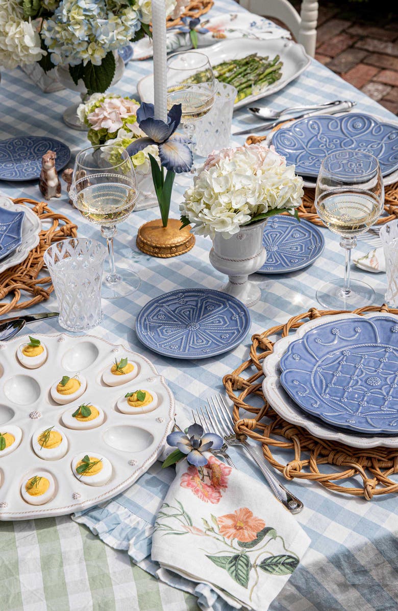 Juliska Jardins du Monde Set of 4 Side/Cocktail Plates, Alternate, color, Chambray