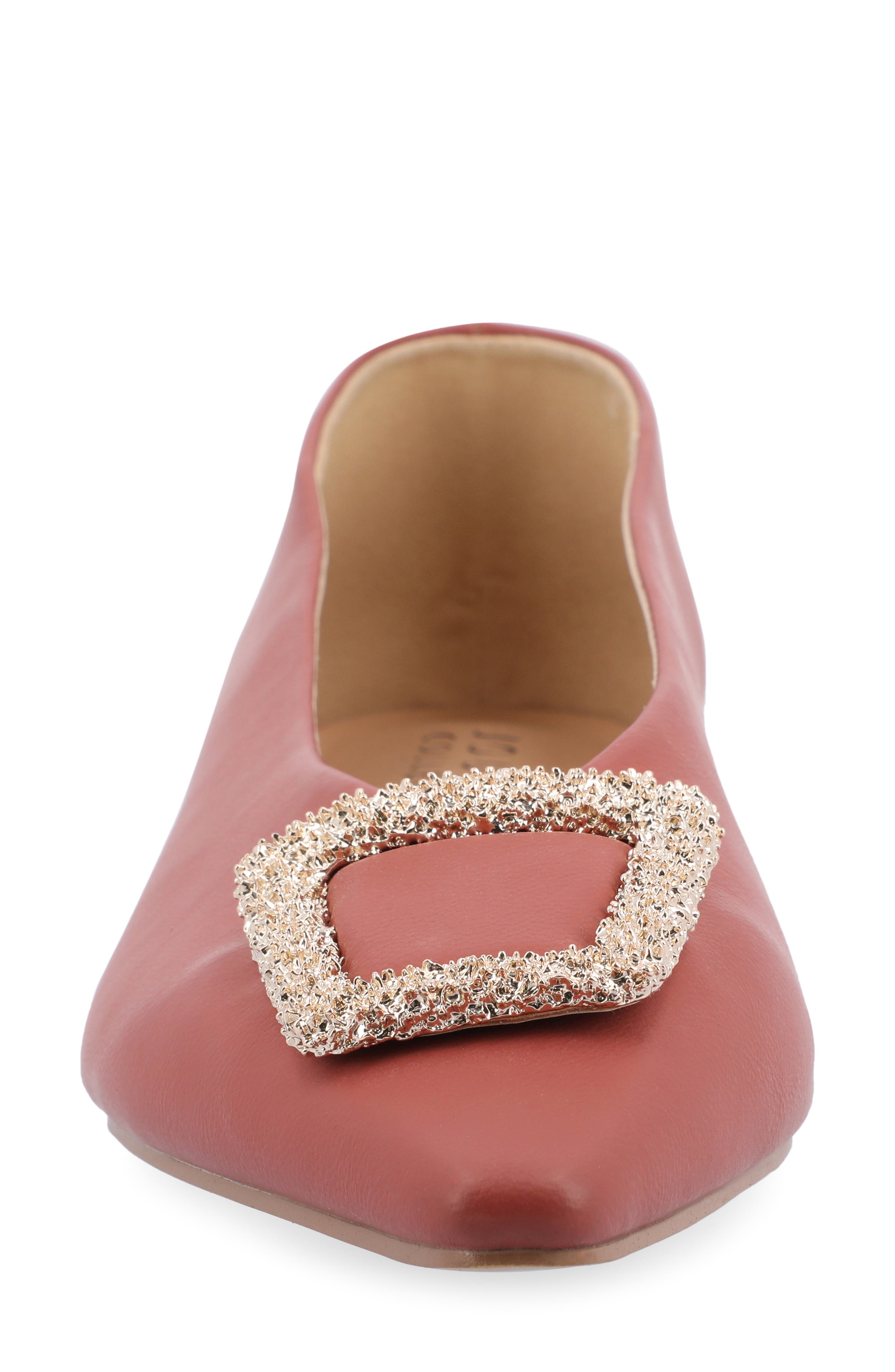 Journee Collection Elown Flat, Alternate, color, Clay