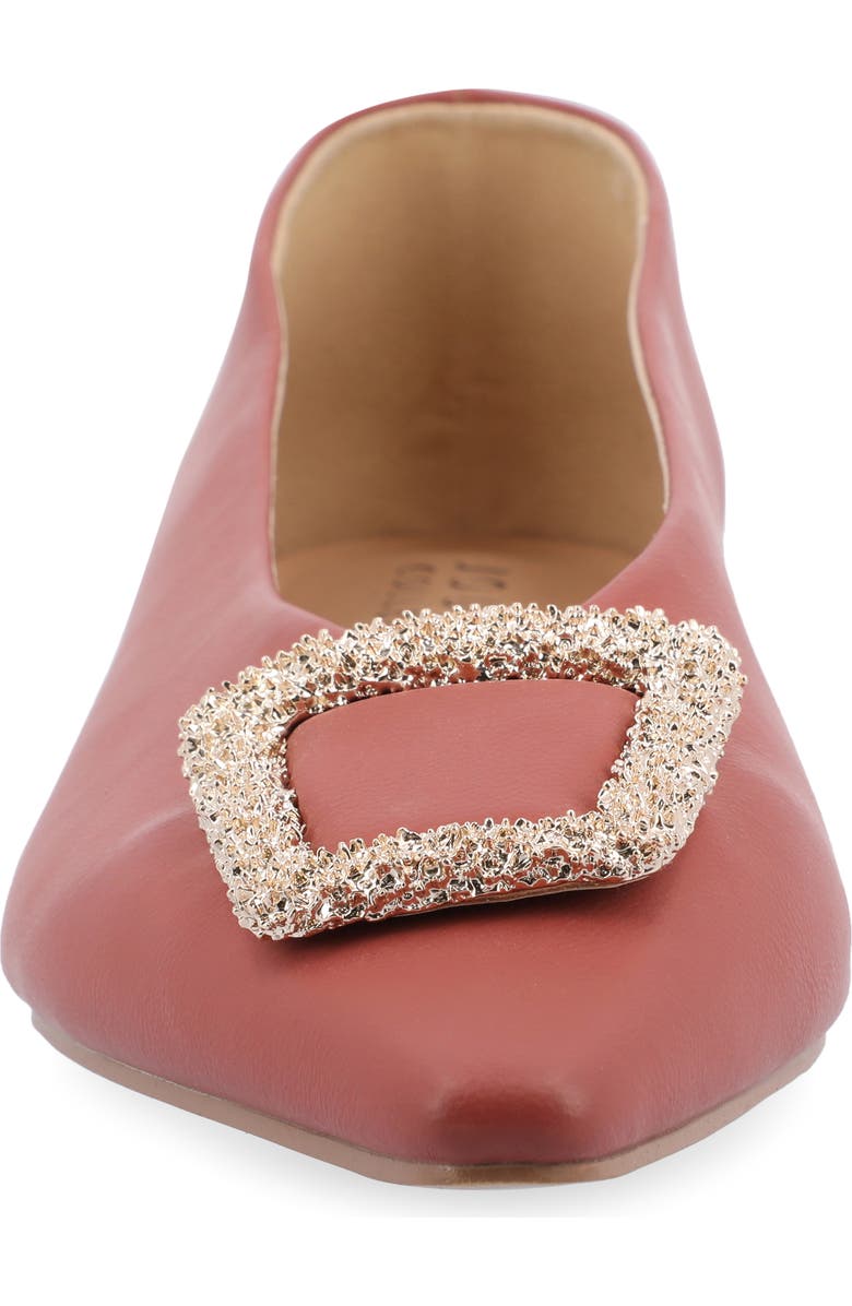 Journee Collection Elown Flat, Alternate, color, Clay