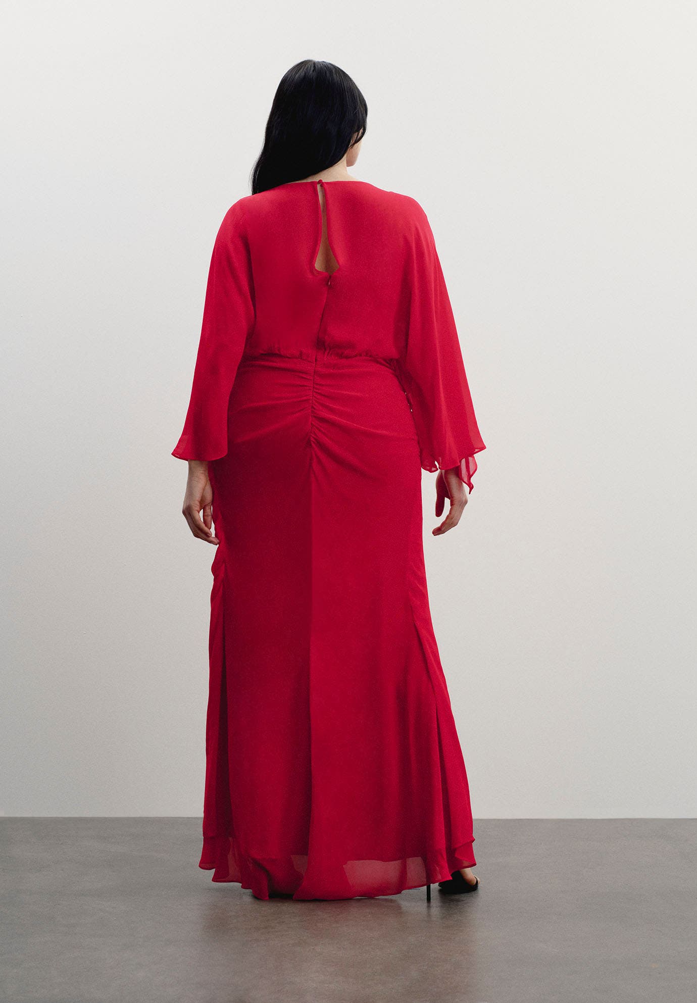Sheer Draped Gown - image 2