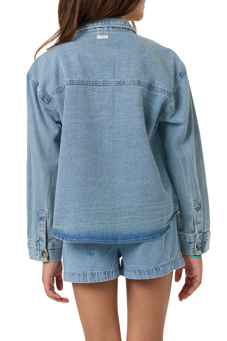 Kids' Kylas Denim Shacket, Alternate, color, DRIFTER