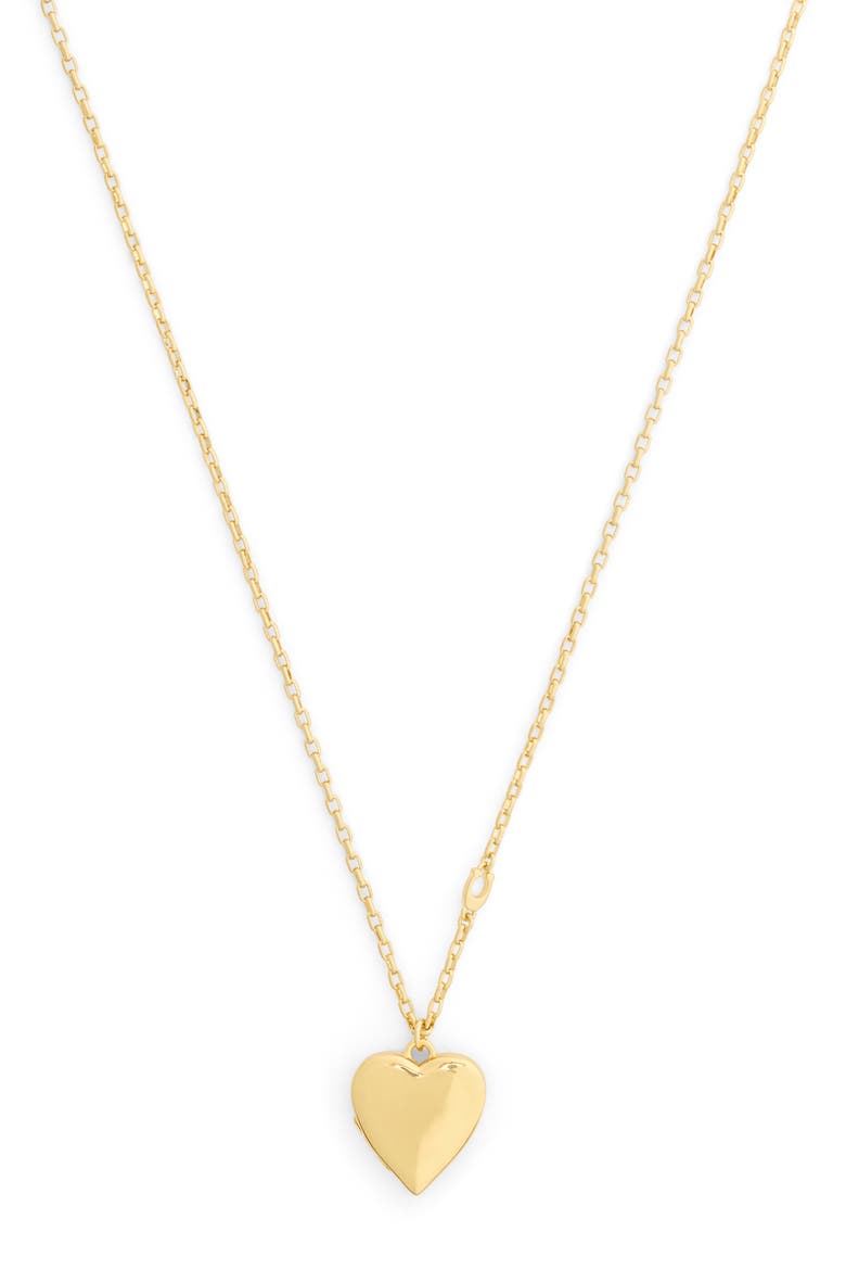 Heritage Charm Heart Locket Pendant Necklace, Main, color, GOLD