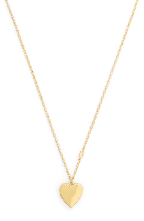 Heritage Charm Heart Locket Pendant Necklace