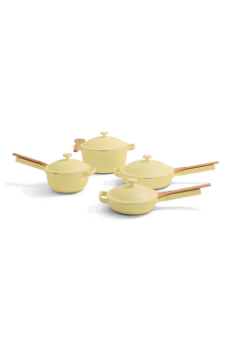 x Molly Baz 4-Piece Cookware Set, Main, color, BUTTER YELLOW