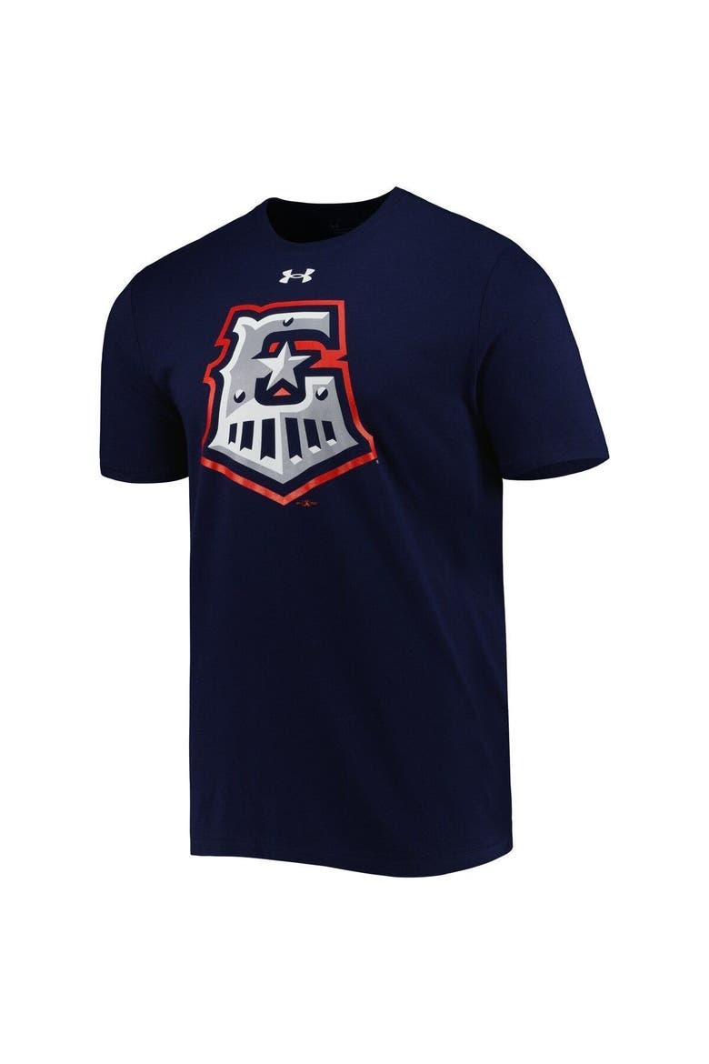 Men's Under Armour Navy Round Rock Express Wordmark T-Shirt, Alternate, color, Navy