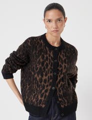 Hush Animal Jacquard Mohair Blend Cardigan