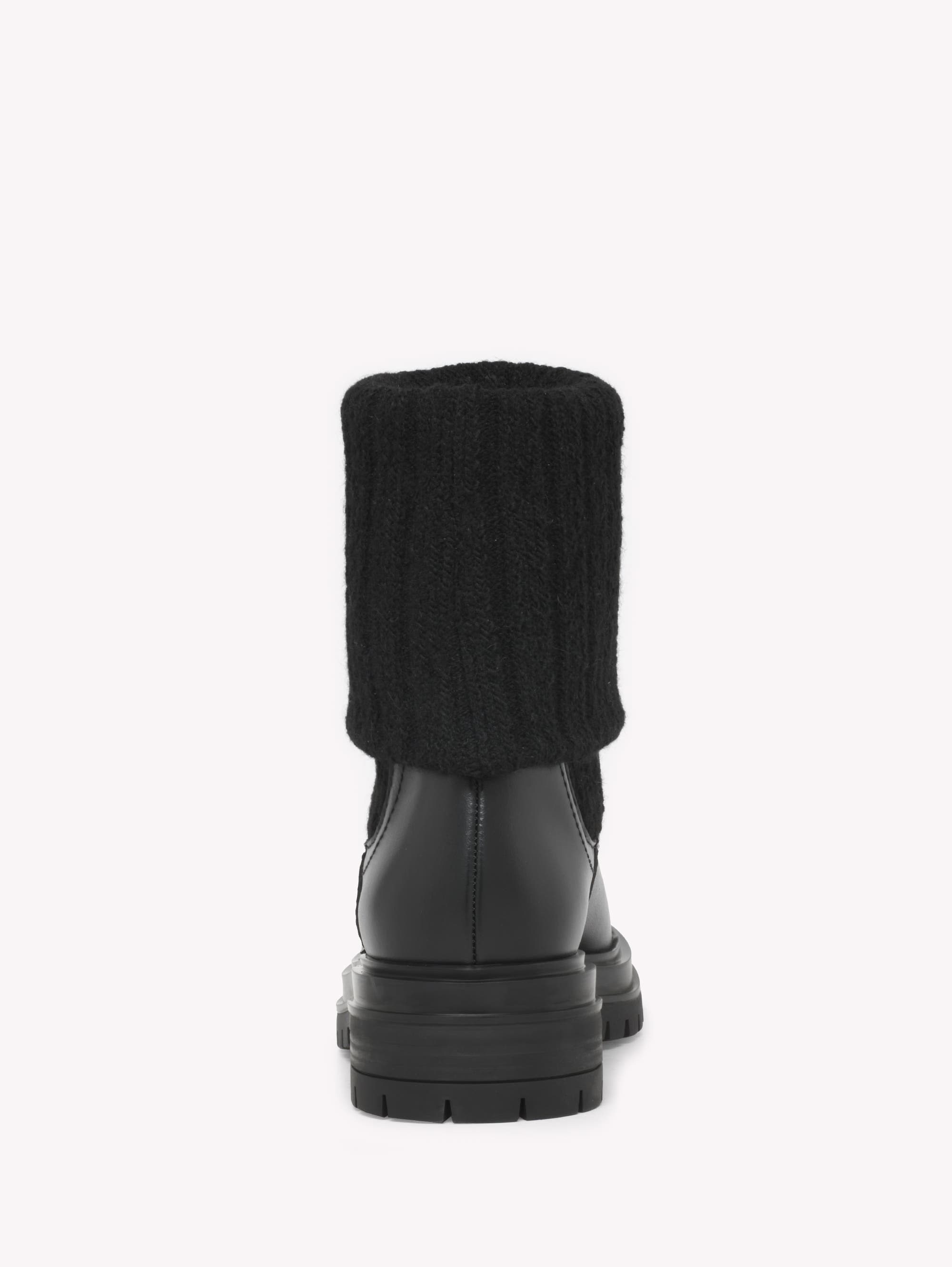 Gianvito Rossi Tenney Booties, Alternate, color, Black Calf And Fabric