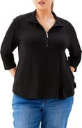 Karen Kane Half Zip Travel Jersey Top