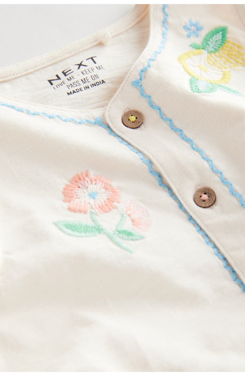 NEXT Kids' Embroidered Vest & Stripe Pants Set, Alternate, color, Cream