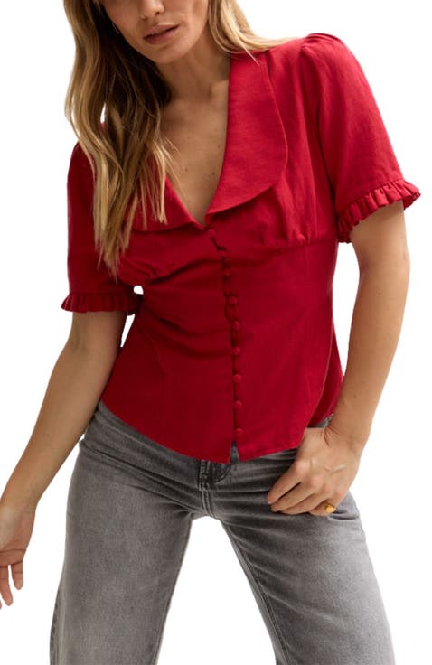 Rachel Vintage Inspired Short Sleeve Shirt