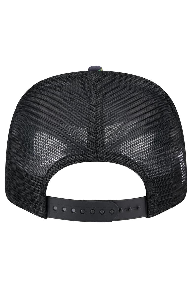 Men's New Era  Navy/Black Houston Texans Adventure Drinks Pattern 9SEVENTY Stretch-Snap Hat, Alternate, color, Navy