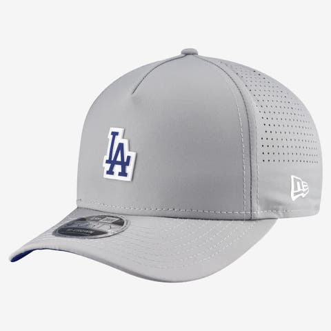 Men's New Era  Gray Los Angeles Dodgers Micro Logo 9FORTY M-Crown A-Frame Adjustable Hat