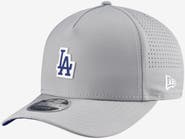 New Era Men's New Era  Gray Los Angeles Dodgers Micro Logo 9FORTY M-Crown A-Frame Adjustable Hat