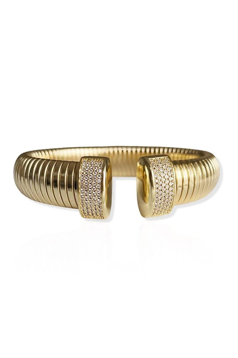 Stretch Link Cuff Bracelet, Main, color, GOLD