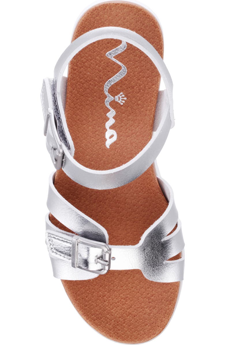 Nina Kids' Lacey Metallic Strappy Sandal, Alternate, color,