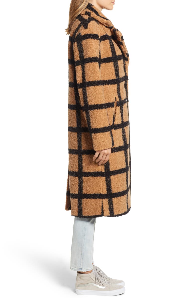 NVLT Berber Longline Plaid Coat, Alternate, color,