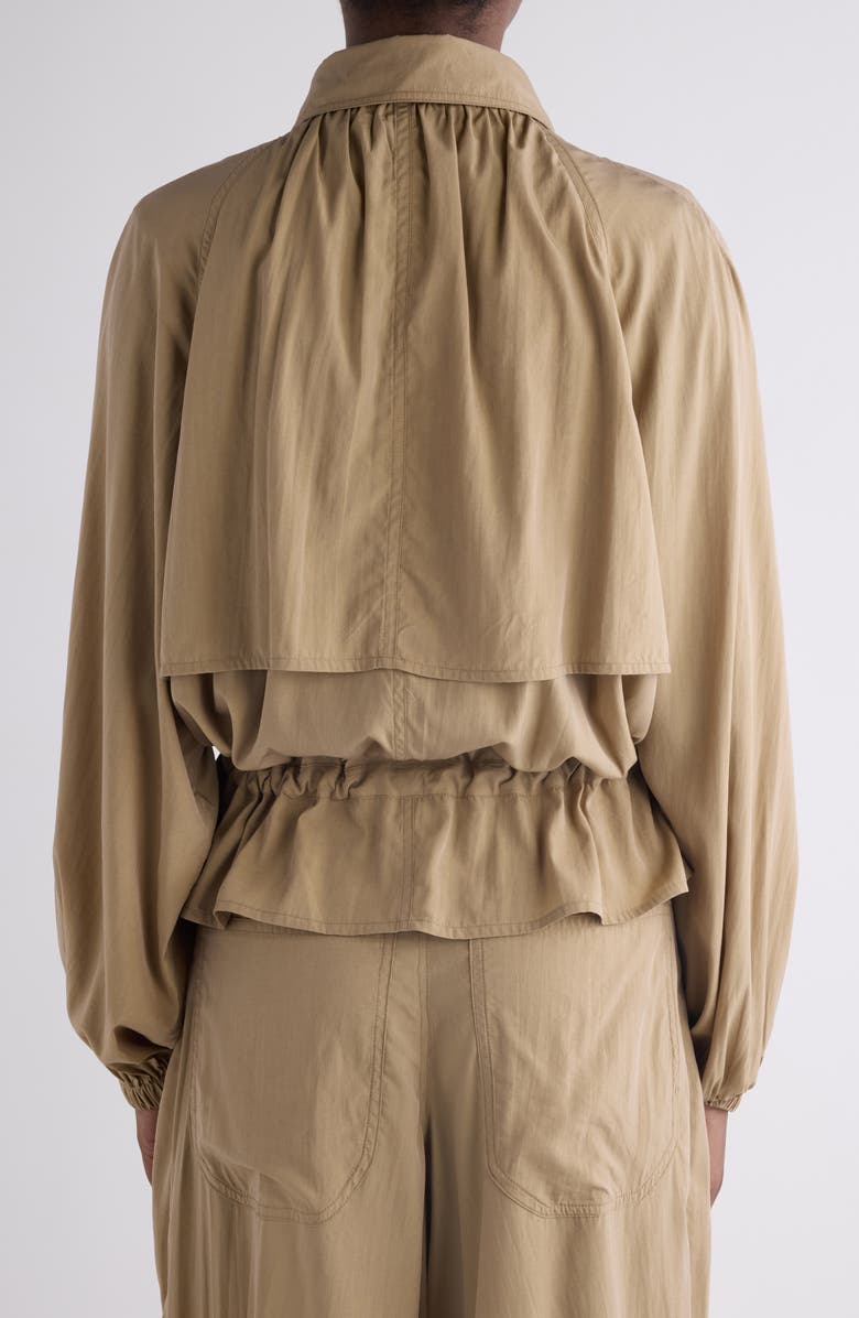 Isabel Marant Gwenola Snap Trench Jacket, Alternate, color, Khaki