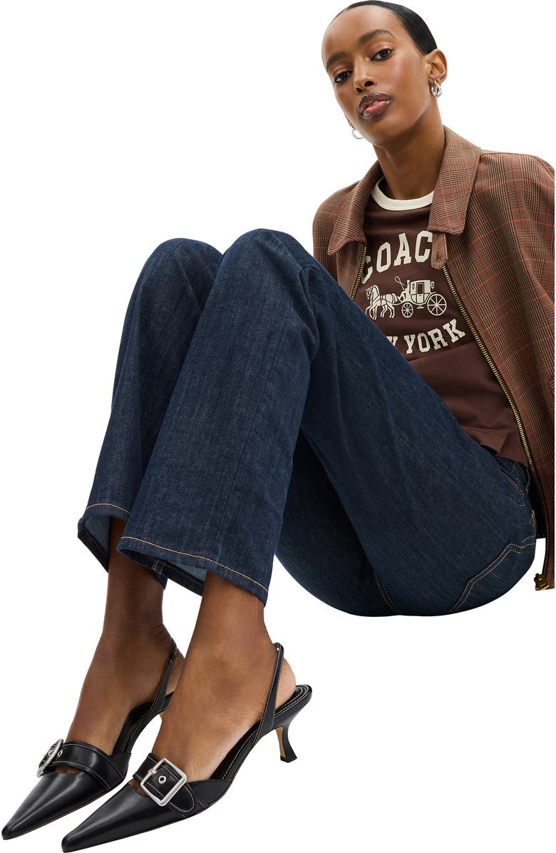 COACH Margot Slingback Pointed Toe Pump, Alternate, color, Black