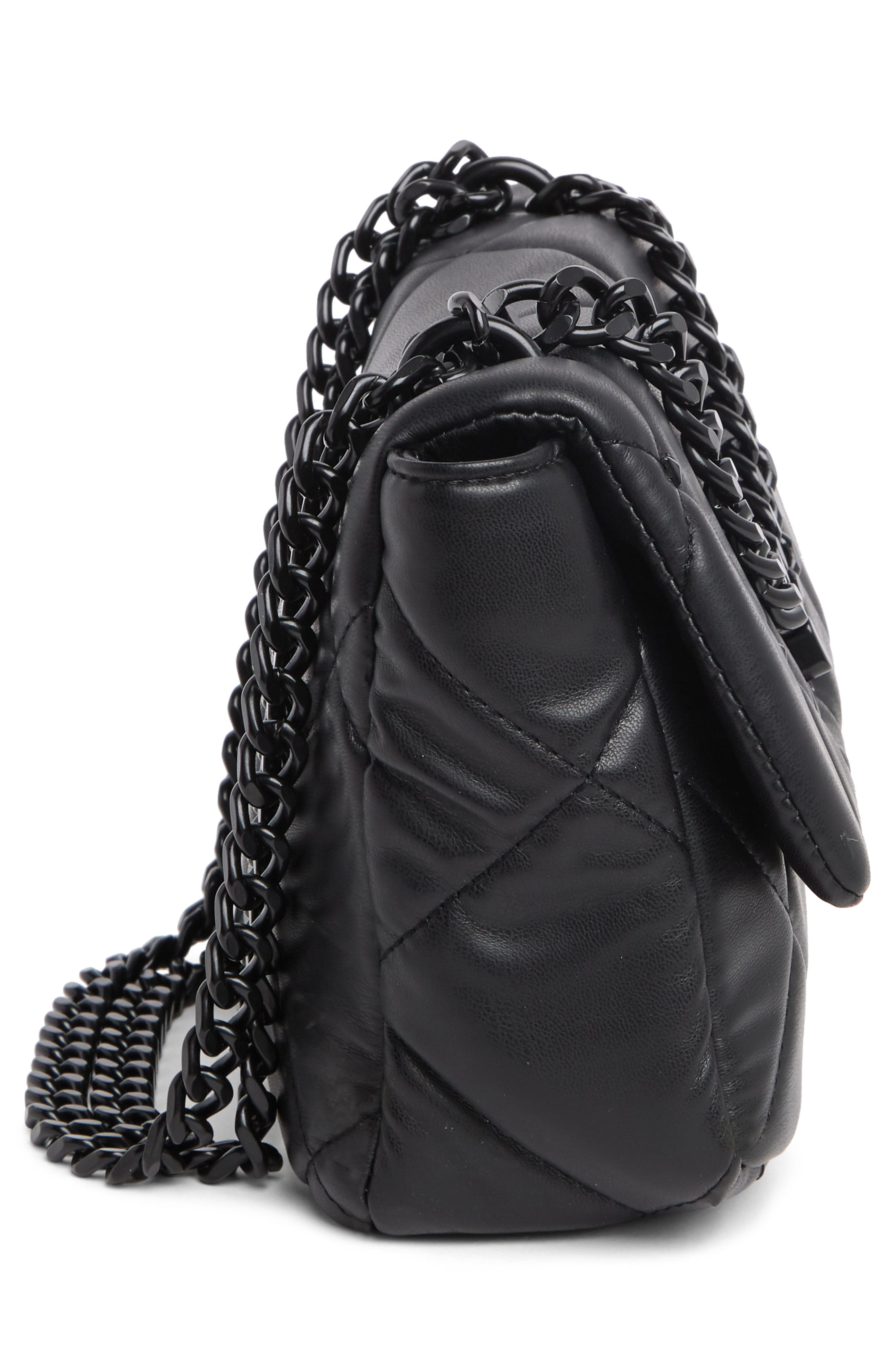 Badgley Mischka Collection Big Chain Diamond Quilt Crossbody Bag, Alternate, color, 