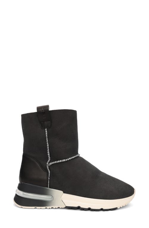 Ash Kyoto Faux Shearling Bootie In Black/black