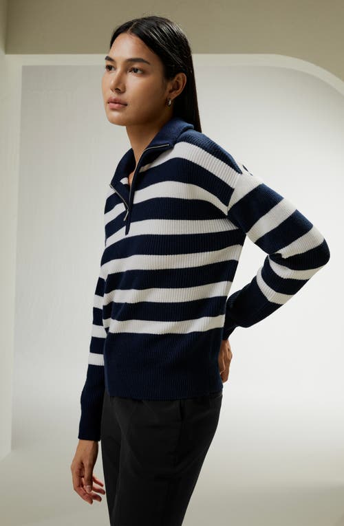 LILYSILK LILYSILK COLLARED QUARTER-ZIP WOOL SWEATER 