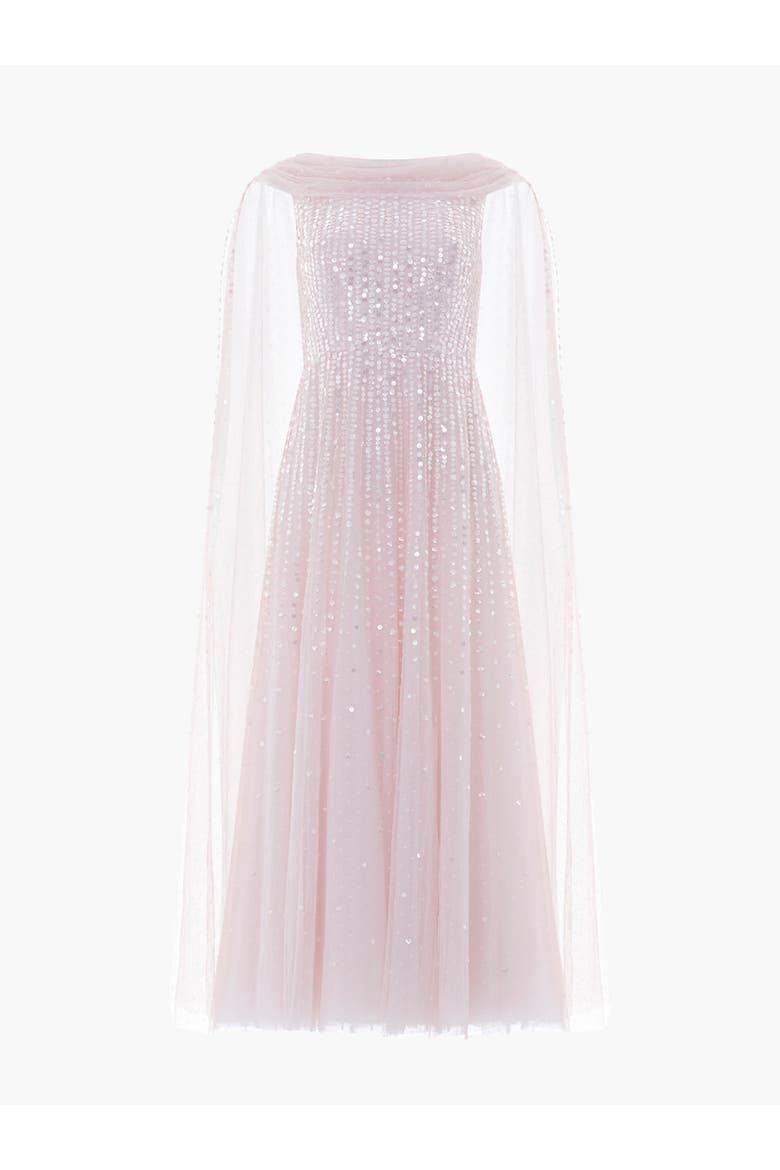 Moonlight Sequin Ankle Gown, Alternate, color, Shell