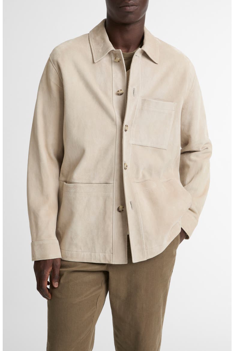 Suede Utility Jacket, Main, color, MINERAL