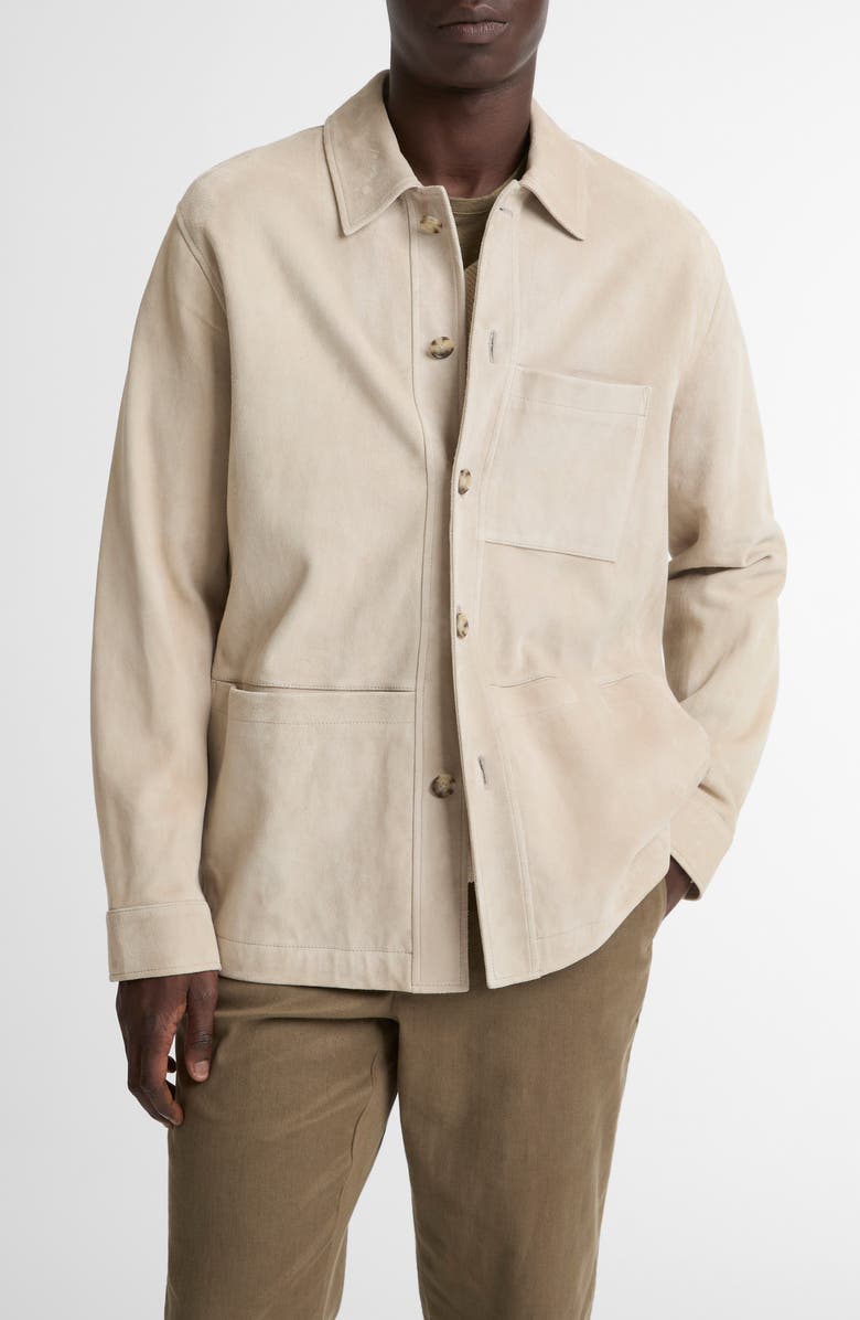 Vince Suede Utility Jacket, Main, color, Mineral