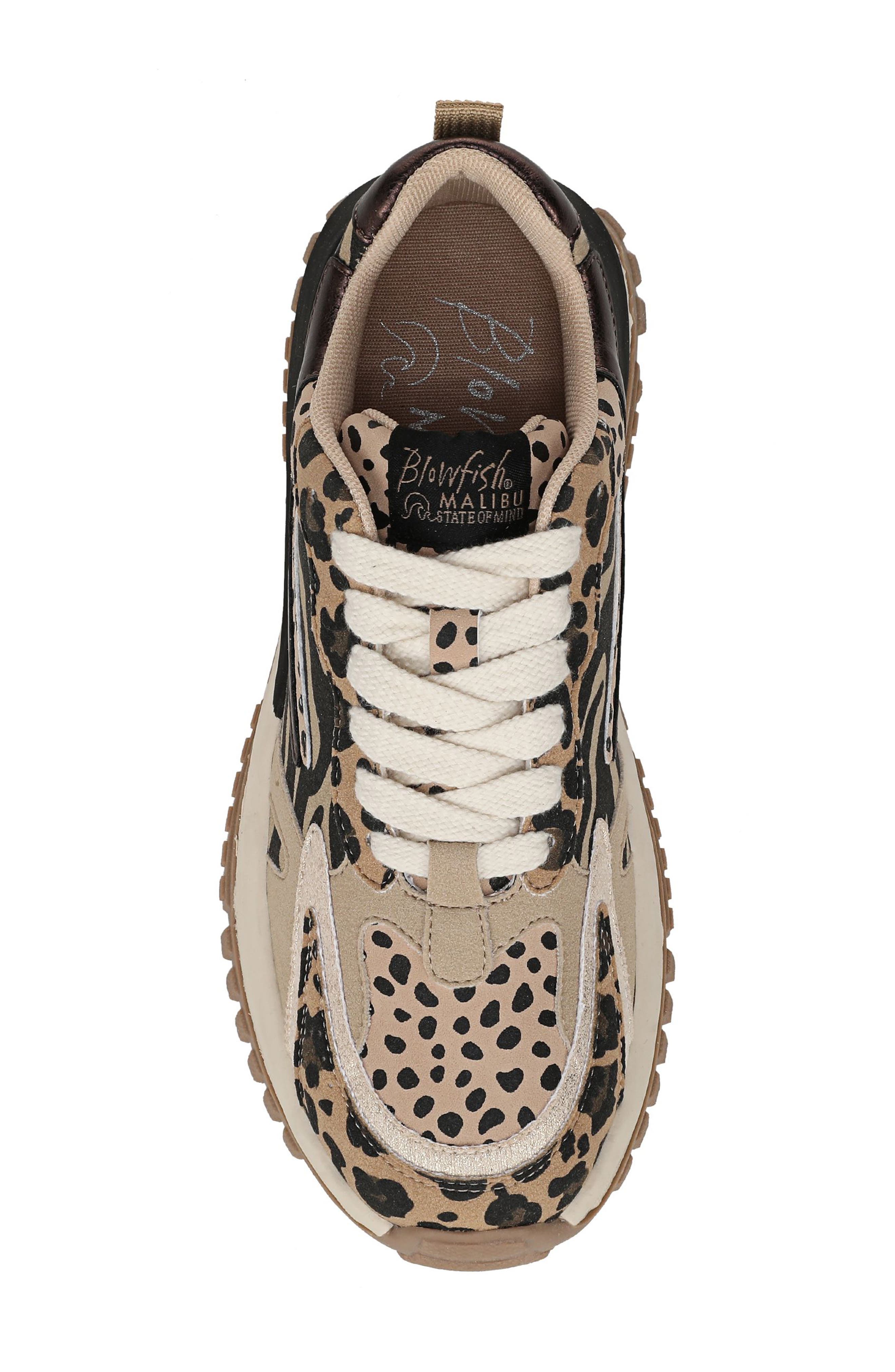 Blowfish Malibu Leo Sneaker, Alternate, color, Leopard Multi Faux Suede