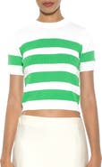 Alexia Admor Pat Stripe Short Sleeve Sweater Top
