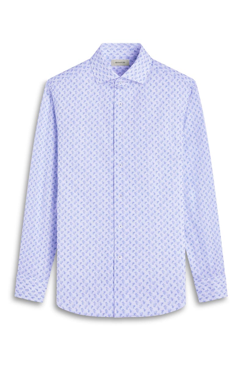 Bugatchi Devon OoohCotton<sup>®</sup> Paisley Button-Up Shirt, Alternate, color, Ice