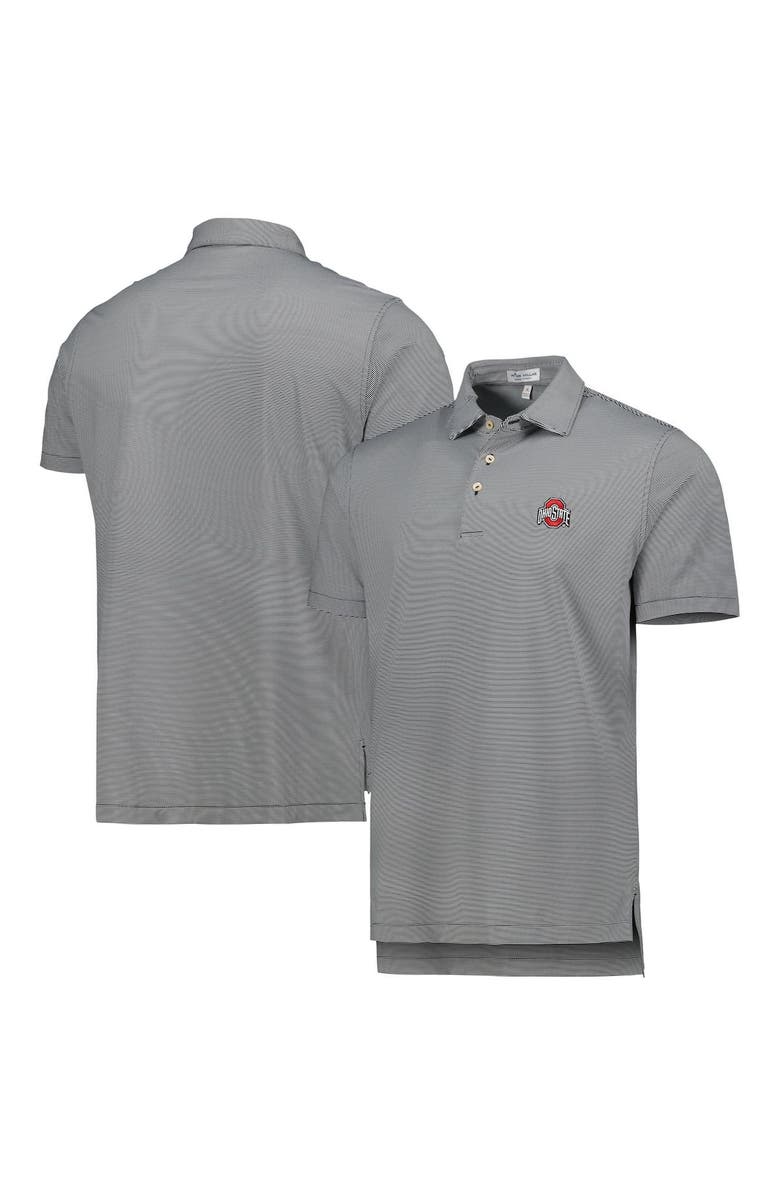 Peter Millar Men's Peter Millar Black Ohio State Buckeyes Jubilee Striped Performance Jersey Polo, Main, color, 
