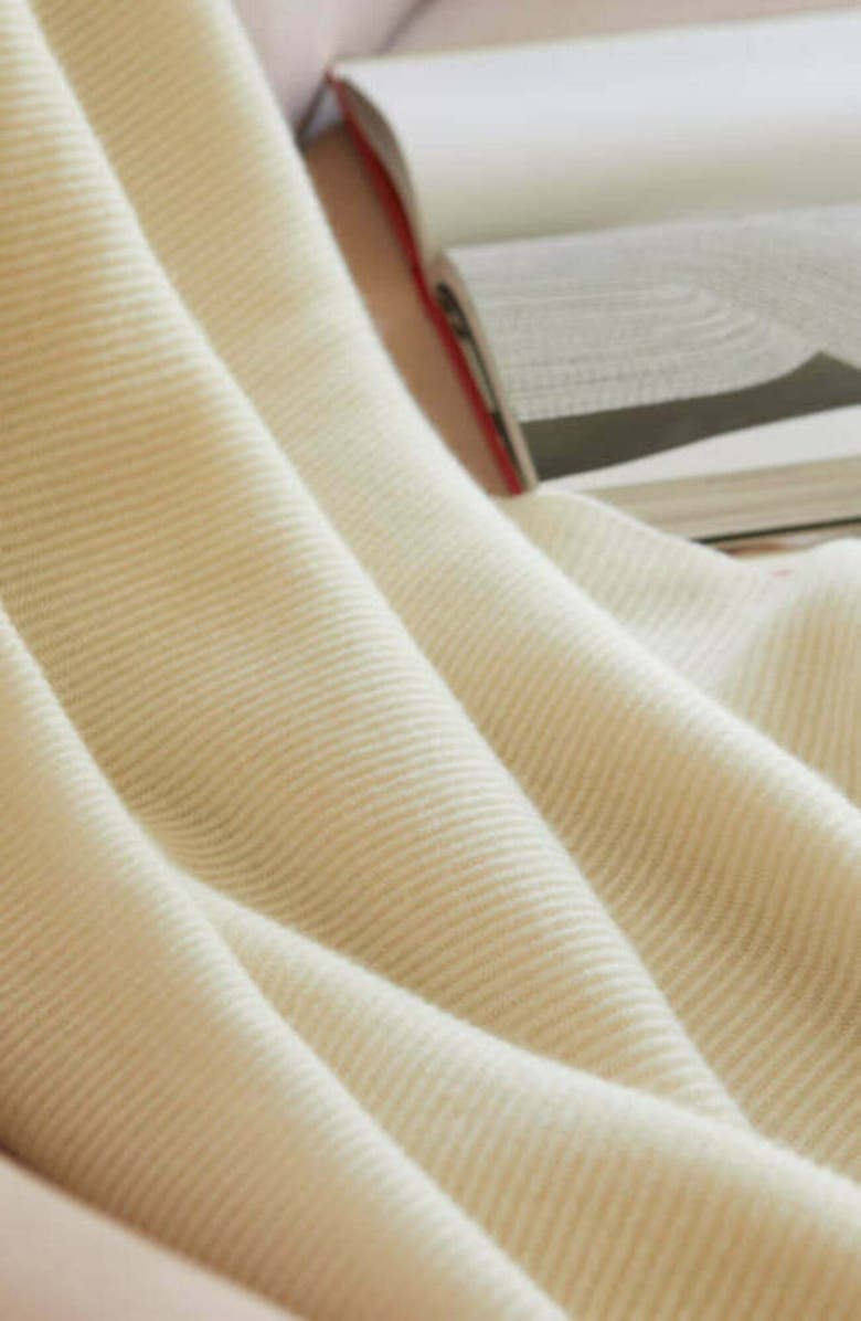 Italic Ribbed Cashmere Throw Blanket, Alternate, color,