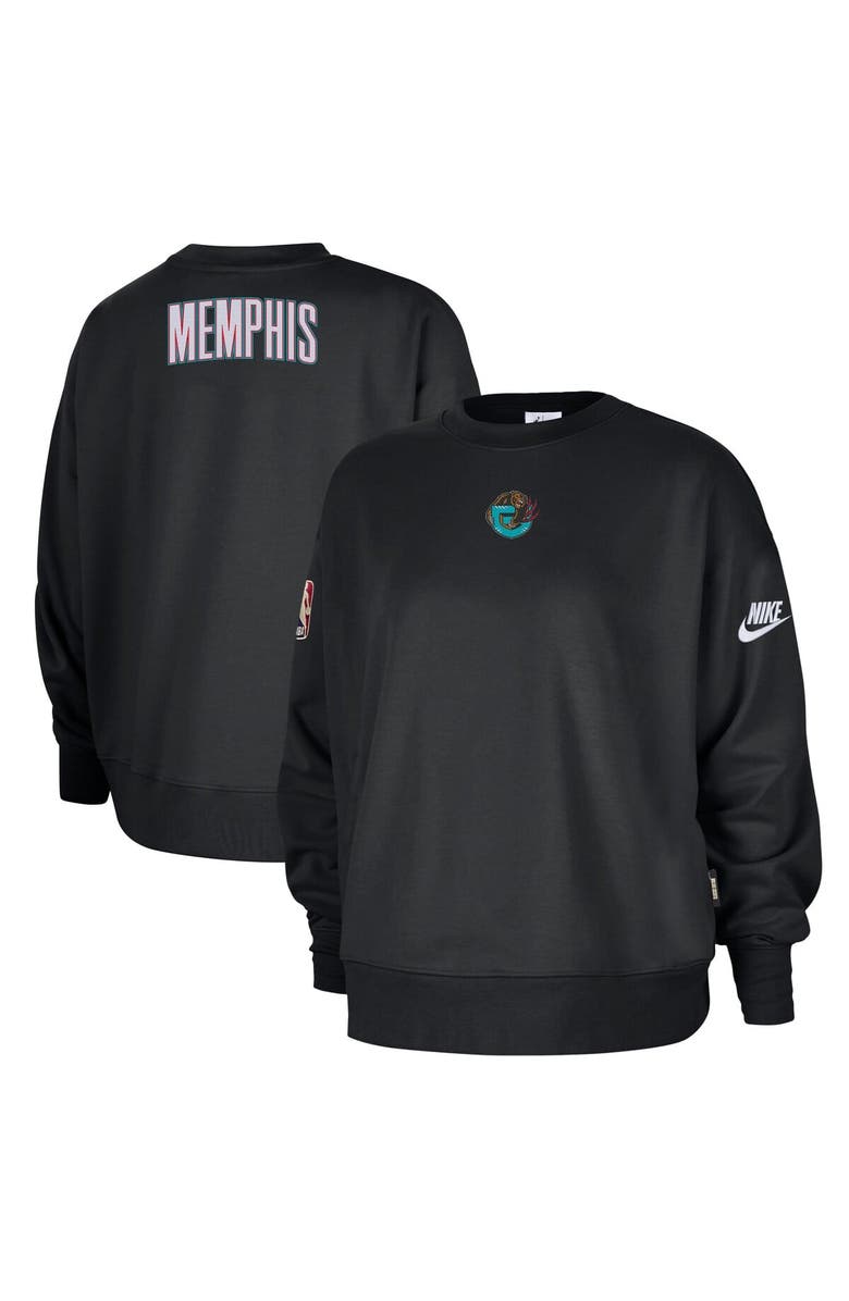 Nike Women's Nike Black Memphis Grizzlies Classic Edition Hardwood Classics Premium Phoenix Fleece Sweatshirt, Main, color, Black