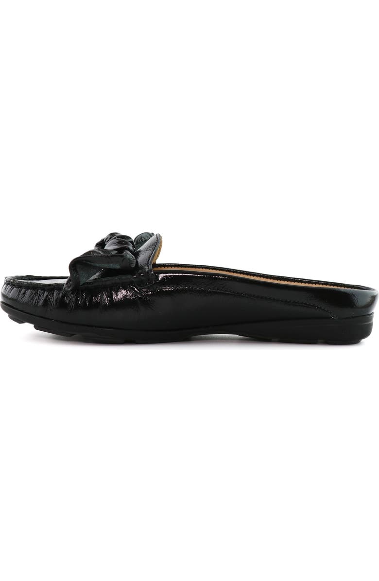 Marc Joseph New York Diane St Slip On Leather Bow Mule, Alternate, color, Black Svelte Patent